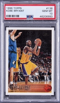 1996-97 Topps #138 Kobe Bryant Rookie Card – PSA GEM MT 10
